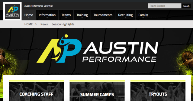 Austin Performance Volleyball Screenshot